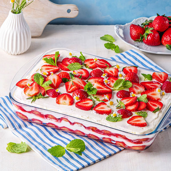 Letné jahodové tiramisu