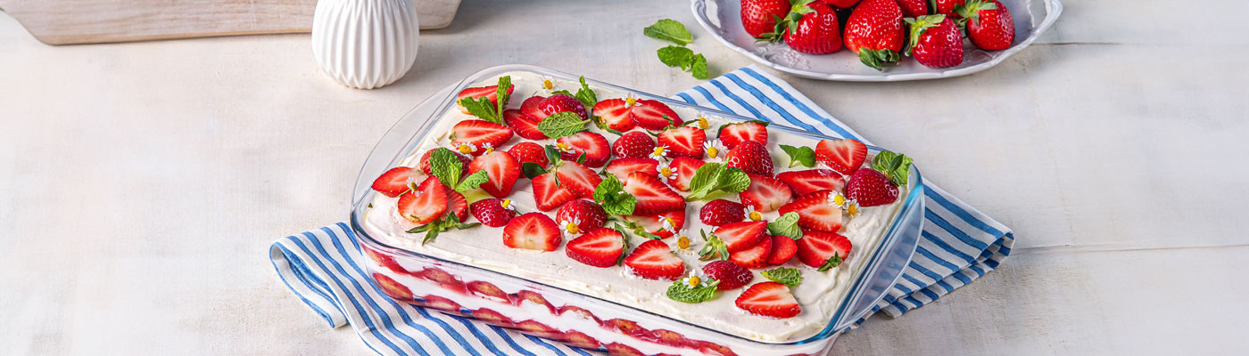 Letné jahodové tiramisu